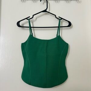 Babaton Green Fitted Camisole Bustier Top